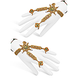 A PAIR OF MULTIGEM `HAATH PHOOL` HAND ORNAMENTS -    - Spring Auction of Fine Jewels