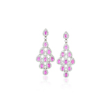 A PAIR OF PINK SAPPHIRE AND DIAMOND EAR PENDANTS -    - Spring Auction of Fine Jewels