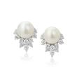 A PAIR OF PEARL AND DIAMOND EAR CLIPS - Spring Auction of Fine Jewels
