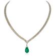 AN EMERALD AND DIAMOND NECKLACE - Spring Auction of Fine Jewels