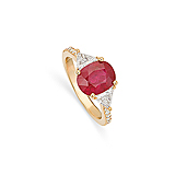 A RUBY AND DIAMOND RING -    - Spring Auction of Fine Jewels