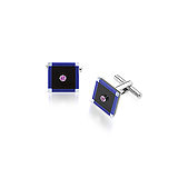 A PAIR OF RUBY AND ONYX CUFFLINKS -    - Auction of Fine Jewels & Watches