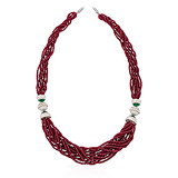 A RUBY AND DIAMOND NECKLACE -    - Auction of Fine Jewels & Watches