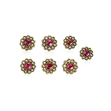 A RUBY AND DIAMOND DRESS SET -    - Auction of Fine Jewels & Watches