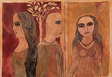 The Monk and the Sisters - Badri  Narayan - Spring Auction 2010