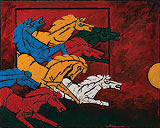 8 Horses - M F Husain - Summer Auction 2010
