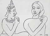 King and his Queen - Jogen  Chowdhury - Words and Lines: 24-Hour Auction