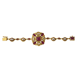 A RUBY AND DIAMOND BRACELET -    - Auction of Fine Jewels and Watches
