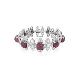 A DELICATE RUBY AND DIAMOND BRACELET -    - Auction of Fine Jewels and Watches