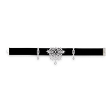 A VICTORIAN INSPIRED DIAMOND VELVET COLLAR NECKLACE -    - Auction of Fine Jewels and Watches