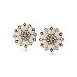 A PAIR OF KESHI PEARL AND DIAMOND EAR CLIPS - Auction of Fine Jewels and Watches
