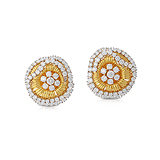 A PAIR OF DIAMOND EAR CLIPS -    - Auction of Fine Jewels and Watches