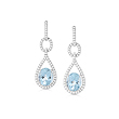 A PAIR OF AQUAMARINE AND DIAMOND EAR PENDANTS - Auction of Fine Jewels and Watches