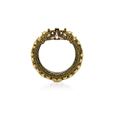 A DIAMOND AND ENAMEL `KADA` BANGLE -    - Auction of Fine Jewels and Watches