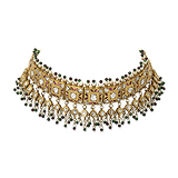 A DIAMOND, RUBY AND PEARL PERIOD CHOKER -    - Auction of Fine Jewels and Watches