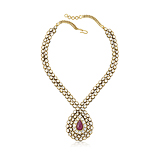 A RUBY AND DIAMOND NECKLACE -    - Auction of Fine Jewels and Watches