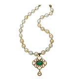 A PEARL AND DIAMOND NECKLACE -    - Auction of Fine Jewels and Watches