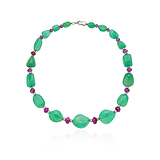 AN EMERALD AND RUBY NECKLACE -    - Auction of Fine Jewels and Watches