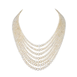AN IMPORTANT SEVEN-STRAND NATURAL PEARL NECKLACE -    - Auction of Fine Jewels and Watches