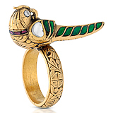 A GEM-SET 'PARROT' RING -    - Auction of Fine Jewels & Watches