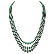 AN EMERALD AND DIAMOND BEAD NECKLACE - Auction of Fine Jewels & Watches