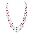 A DELICATE RUBY AND DIAMOND BEAD NECKLACE - Auction of Fine Jewels & Watches