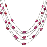 A DELICATE RUBY AND DIAMOND BEAD NECKLACE -    - Auction of Fine Jewels & Watches