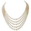 AN IMPRESSIVE FIVE-STRAND NATURAL PEARL NECKLACE - Auction of Fine Jewels & Watches
