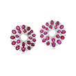 A PAIR OF RUBY AND DIAMOND EAR CLIPS - Auction of Fine Jewels & Watches