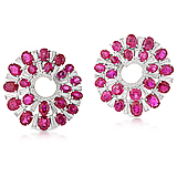 A PAIR OF RUBY AND DIAMOND EAR CLIPS -    - Auction of Fine Jewels & Watches