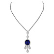 A TANZANITE AND DIAMOND NECKLACE - Auction of Fine Jewels & Watches