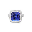 A TANZANITE AND DIAMOND RING - Auction of Fine Jewels & Watches