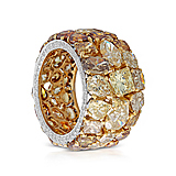 AN IMPRESSIVE COLOURED DIAMOND RING -    - Auction of Fine Jewels & Watches