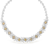 A COLOURED DIAMOND AND DIAMOND NECKLACE -    - Auction of Fine Jewels & Watches