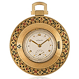 LECOULTRE: 'ROULETTE' 14K YELLOW GOLD POCKET WATCH -    - Auction of Fine Jewels & Watches