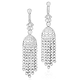 A PAIR OF ART-DECO INSPIRED DIAMOND EAR PENDANTS -    - Auction of Fine Jewels & Watches