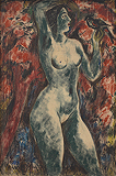 Nude with Bird - K H Ara - Spring Auction 2011