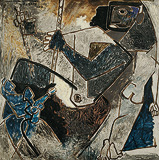The Pull - M F Husain - Winter Online Auction