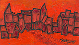 Red Landscape - F N Souza - Winter Online Auction