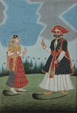 A Couple in Conversation -    - Indian Antiquities & Miniature Paintings