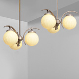 A PAIR OF THREE-LIGHT CHANDELIERS -    - 24-Hour Online Auction: Art Deco