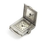 HAMILTON & Co.: A LAPIS LAZULI AND DIAMOND COCKTAIL WATCH -    - 24-Hour Online Auction: Art Deco