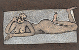 Reclining Nude - Jogen  Chowdhury - Autumn Art Auction