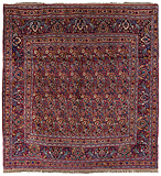 A SQUARE MASHHAD CARPET- IRAN -    - Carpets, Rugs and Textiles Auction
