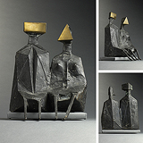 Maquette II Two Sitting Figures - Lynn  Chadwick - Impressionist and Modern Art Auction