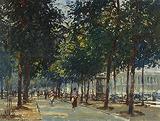 Champs Élysées, Paris - Edward  Seago - Impressionist and Modern Art Auction