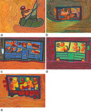 A Set of Five Paintings by Shanti Bai -    - 24-Hour Auction: Indian Folk and Tribal Art and Objects