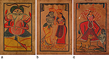 A Set of Kalighat Paintings -    - 24-Hour Auction: Indian Folk and Tribal Art and Objects