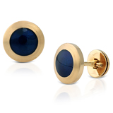 A PAIR OF GOLD AND ENAMEL CUFFLINKS -    - The Gentleman's Sale