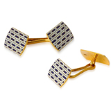 A PAIR OF ART-DECO ENAMEL AND GOLD CUFFLINKS -    - The Gentleman's Sale